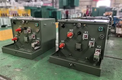 500 KVA Transformátor namontovaný na jednom fáze